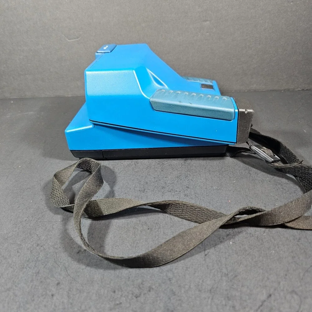 Vtg Polaroid Impulse 600 Blue Anthracite Film Camera Untested